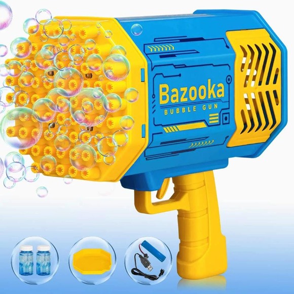Bazooka Other - Bazooka Bubble Gun 69 Holes Colorful Lights Great Gift Toy for Kids
